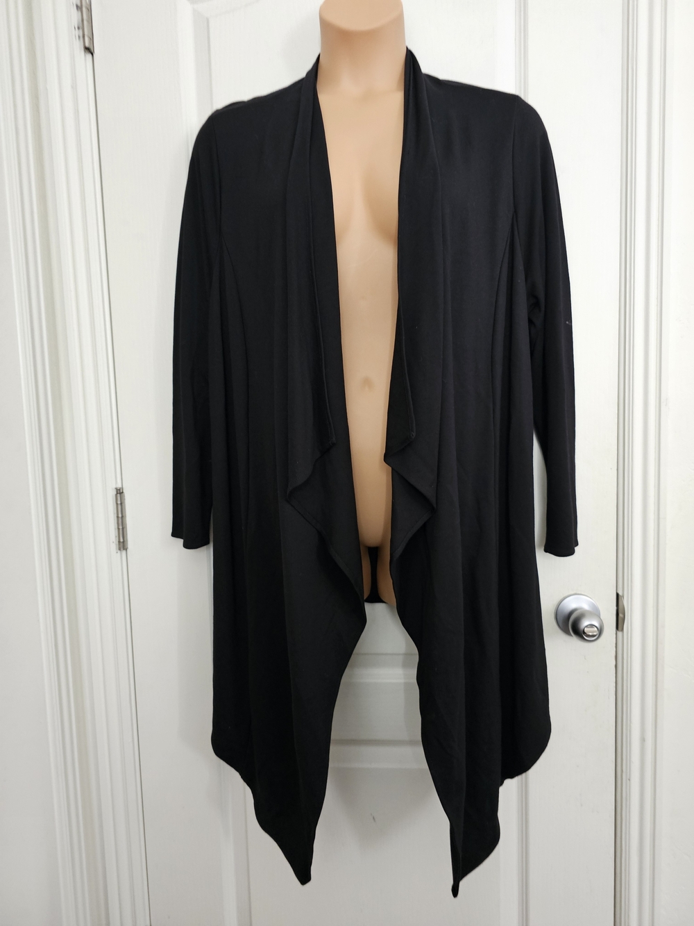Torrid Sz 3 Black Draped Open-Front Cardigan